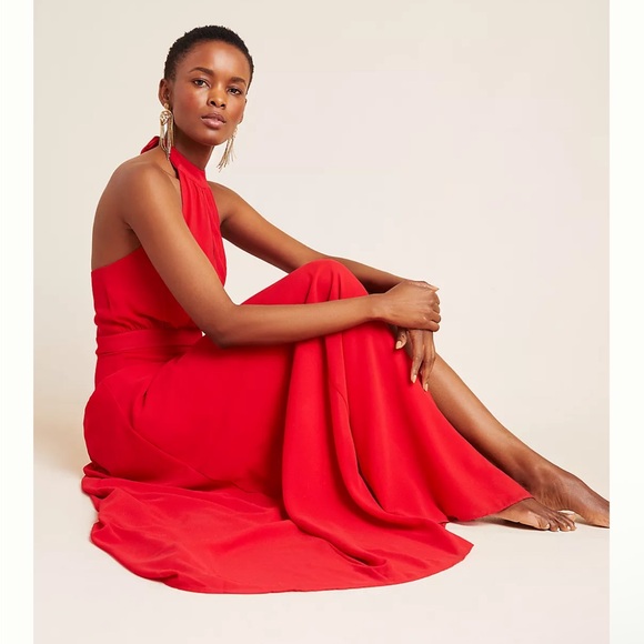 Yumi Kim Rocio Halter Dress-  Red-size small - Picture 3 of 6